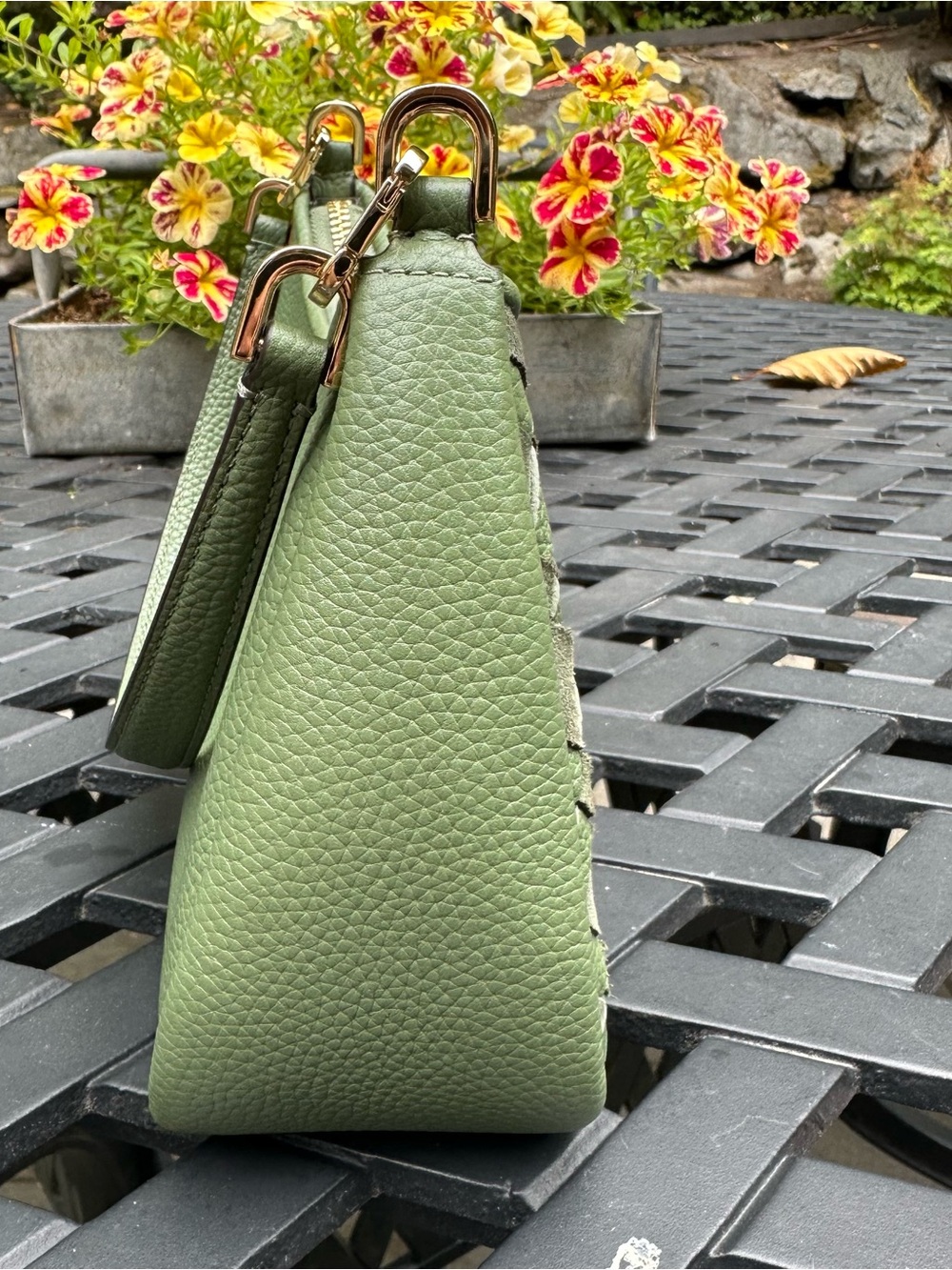 Kate Spade Green Kayla Small Convertible Woven Shoulder Bag - Picture 5 of 14